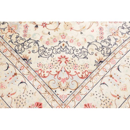Tappeto Kashan Persia bianco grigio 195x300