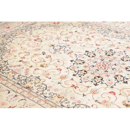 Tappeto Kashan Persia bianco grigio 195x300