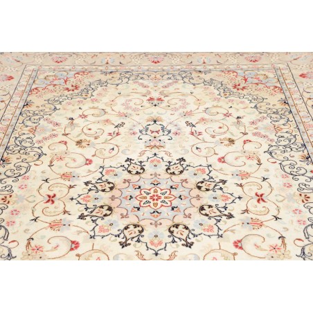 Tappeto Kashan Persia bianco grigio 195x300