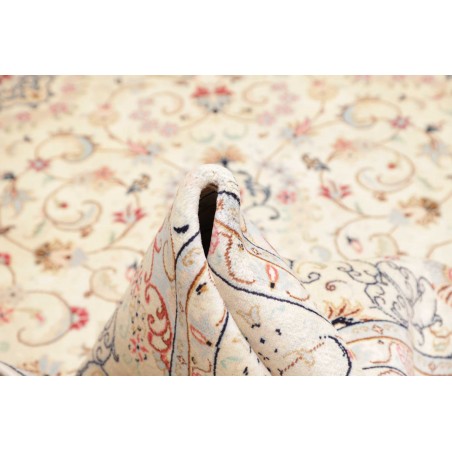 Tappeto Kashan Persia bianco grigio 195x300