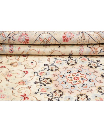 Tappeto Kashan Persia bianco grigio 195x300