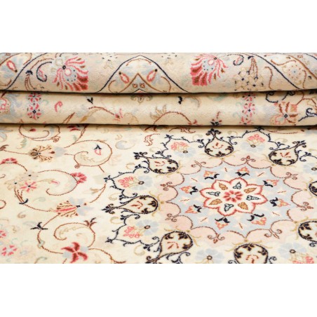 Tappeto Kashan Persia bianco grigio 195x300