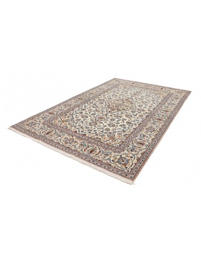 Tappeto Kashan Persia bianco azzurro 198x300