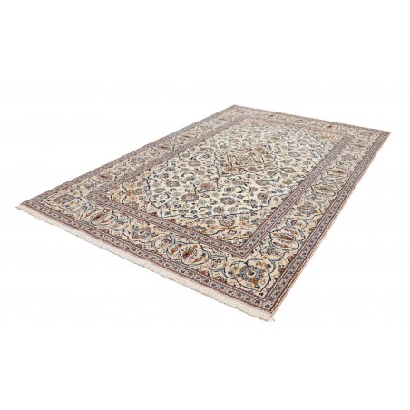 Tappeto Kashan Persia bianco azzurro 198x300