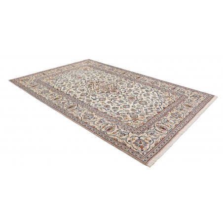 Tappeto Kashan Persia bianco azzurro 198x300