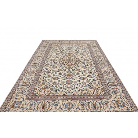 Tappeto Kashan Persia bianco azzurro 198x300