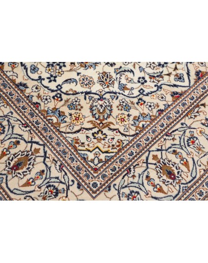 Tappeto Kashan Persia bianco azzurro 198x300