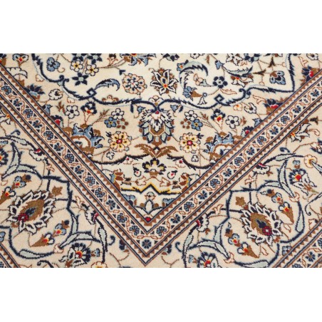 Tappeto Kashan Persia bianco azzurro 198x300