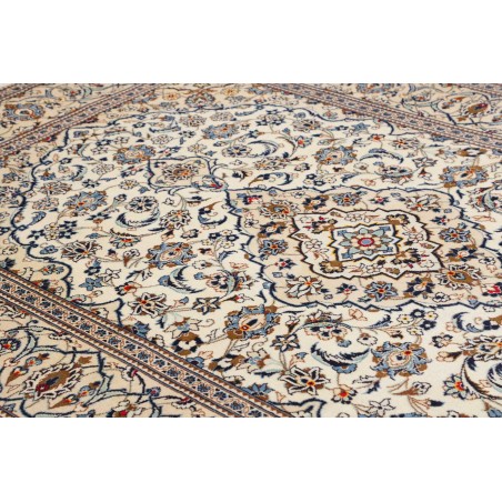 Tappeto Kashan Persia bianco azzurro 198x300