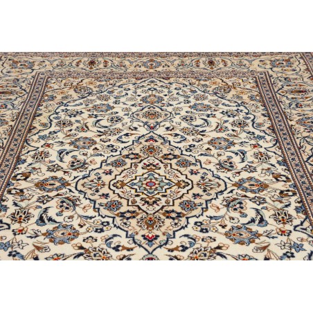 Tappeto Kashan Persia bianco azzurro 198x300