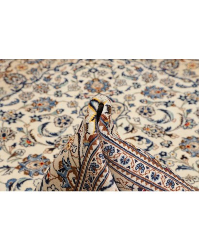 Tappeto Kashan Persia bianco azzurro 198x300