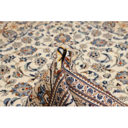 Tappeto Kashan Persia bianco azzurro 198x300