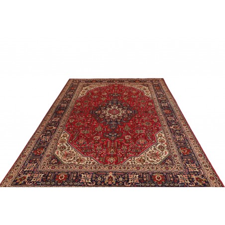 Tappeto Tabriz Persia marrone rosso 200x305