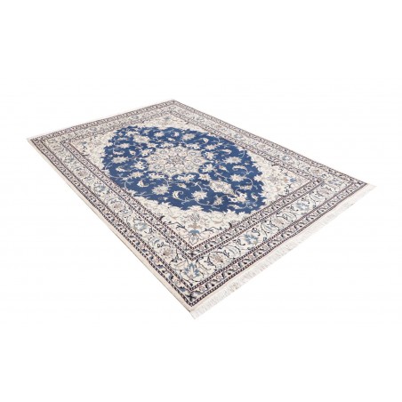 Tappeto Nain Kashmar Persia grigio blu 165x233