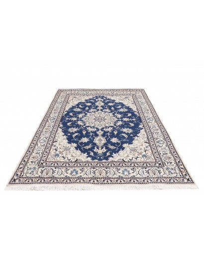 Tappeto Nain Kashmar Persia grigio blu 165x233