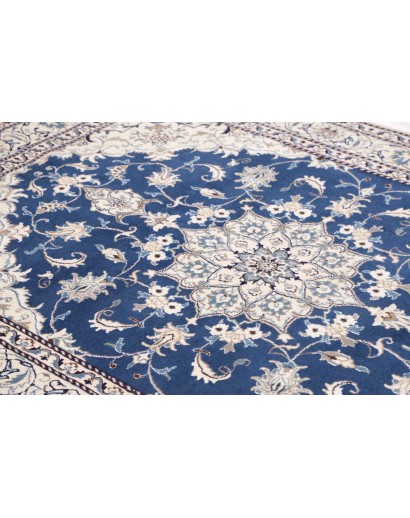 Tappeto Nain Kashmar Persia grigio blu 165x233