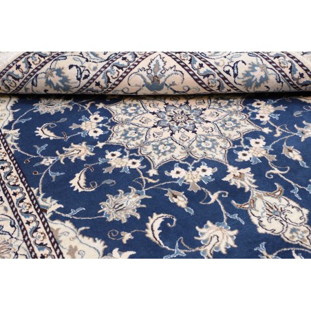 Tappeto Nain Kashmar Persia grigio blu 165x233