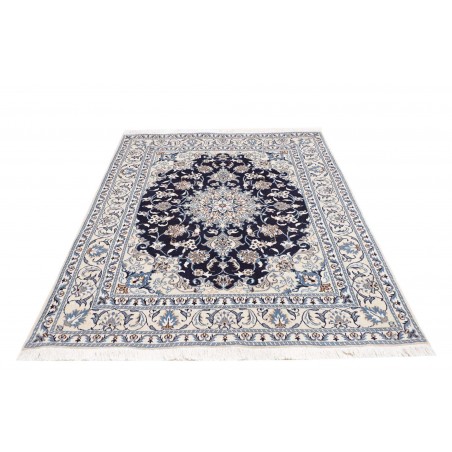Tappeto Nain Kashmar Persia bianco grigio 147x200