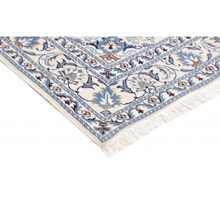 Tappeto Nain Kashmar Persia bianco grigio 147x200
