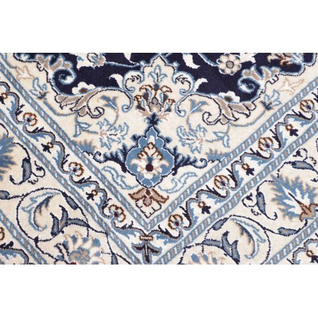 Tappeto Nain Kashmar Persia bianco grigio 147x200