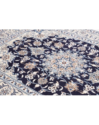 Tappeto Nain Kashmar Persia bianco grigio 147x200