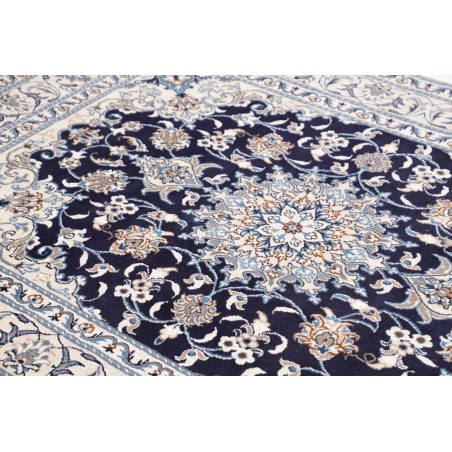 Tappeto Nain Kashmar Persia bianco grigio 147x200