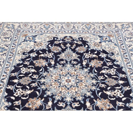 Tappeto Nain Kashmar Persia bianco grigio 147x200