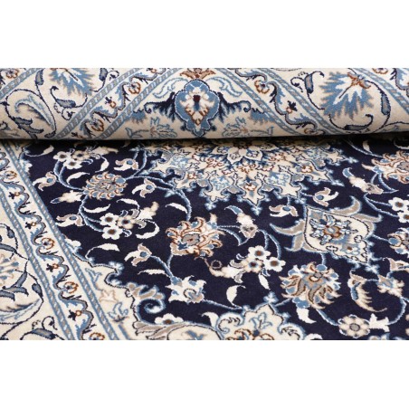 Tappeto Nain Kashmar Persia bianco grigio 147x200