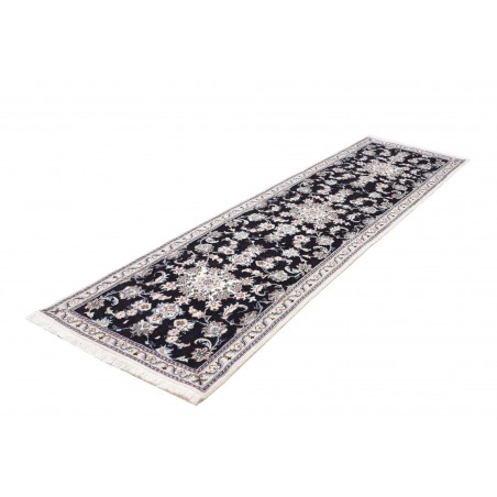 Tappeto Nain Kashmar Persia grigio azzurro 80x287