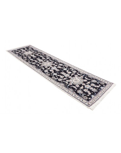 Tappeto Nain Kashmar Persia grigio azzurro 80x287