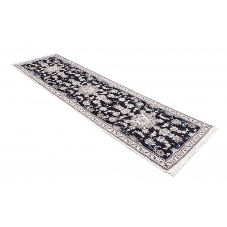 Tappeto Nain Kashmar Persia grigio azzurro 80x287