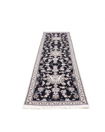 Tappeto Nain Kashmar Persia grigio azzurro 80x287