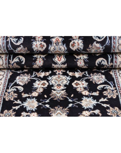 Tappeto Nain Kashmar Persia grigio azzurro 80x287