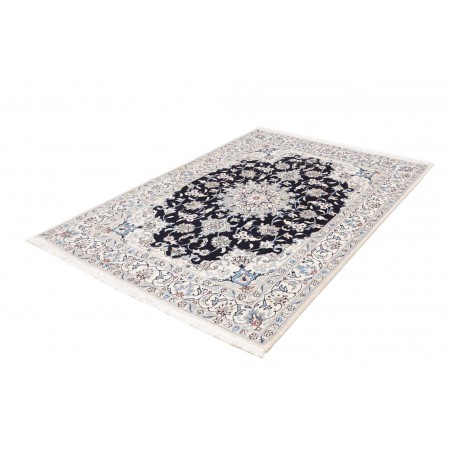 Tappeto Nain Kashmar Persia bianco grigio 145x207
