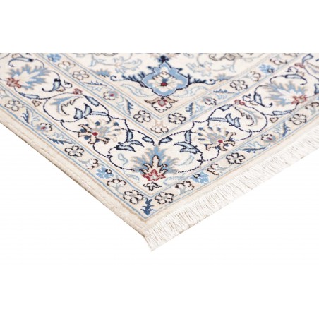 Tappeto Nain Kashmar Persia bianco grigio 145x207
