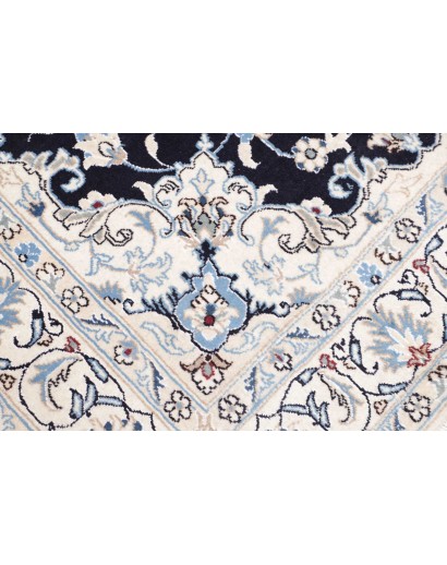 Tappeto Nain Kashmar Persia bianco grigio 145x207