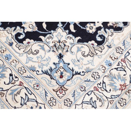 Tappeto Nain Kashmar Persia bianco grigio 145x207