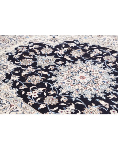 Tappeto Nain Kashmar Persia bianco grigio 145x207