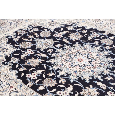 Tappeto Nain Kashmar Persia bianco grigio 145x207