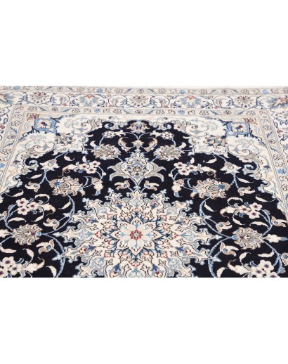 Tappeto Nain Kashmar Persia bianco grigio 145x207