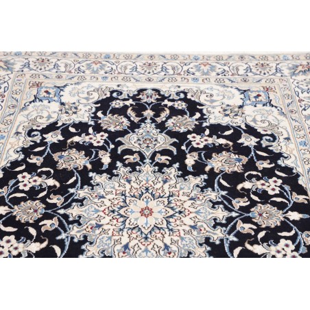 Tappeto Nain Kashmar Persia bianco grigio 145x207