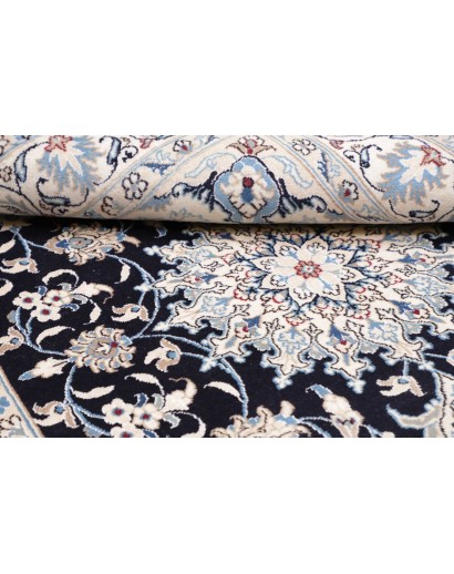 Tappeto Nain Kashmar Persia bianco grigio 145x207