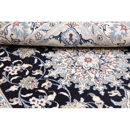 Tappeto Nain Kashmar Persia bianco grigio 145x207