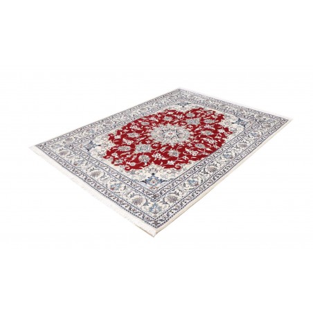 Tappeto Nain Kashmar Persia bianco marrone 148x200