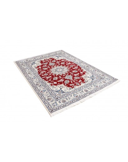 Tappeto Nain Kashmar Persia bianco marrone 148x200