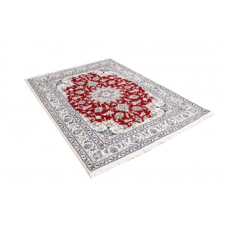 Tappeto Nain Kashmar Persia bianco marrone 148x200