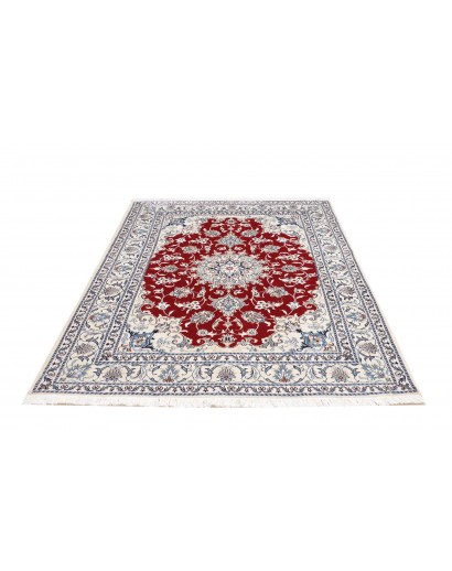 Tappeto Nain Kashmar Persia bianco marrone 148x200