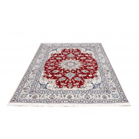 Tappeto Nain Kashmar Persia bianco marrone 148x200