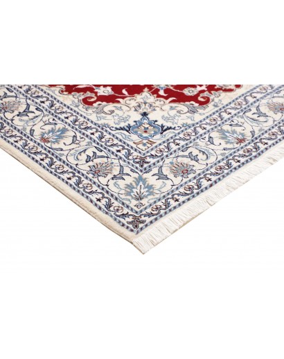 Tappeto Nain Kashmar Persia bianco marrone 148x200