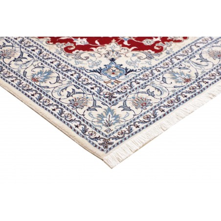 Tappeto Nain Kashmar Persia bianco marrone 148x200